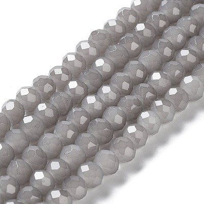Baking Paint Imitation Jade Glass Bead Strands X-DGLA-A034-J6MM-A43-1