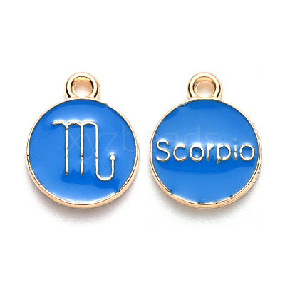 Alloy Enamel Pendants X-ENAM-S124-01A-02L-1