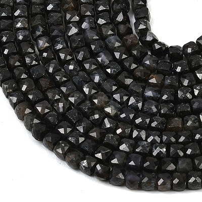 Natural Iolite Beads Strands G-B171-A03-4x4mm-1
