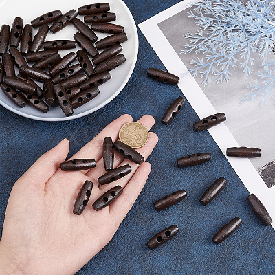Rice Wooden Buttons BUTT-WH0020-14-1
