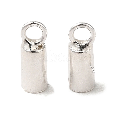 925 Sterling Silver Cord Ends STER-F032-09S-1.5mm-01-1