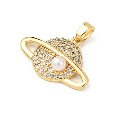 Brass Micro Pave Cubic Zirconia Pendants KK-F917-05B-G-1