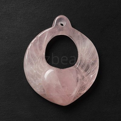 Natural Rose Quartz Pendants G-G997-H07-1