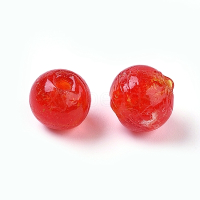 Handmade Silver Foil Glass Beads X-FOIL-R054-6-1