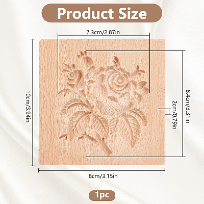 Beech Wood Cookie Molds AJEW-WH0083-59E-1
