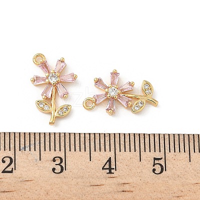 Brass Micro Pave Cubic Zirconia Pendants KK-C099-02G-02-1