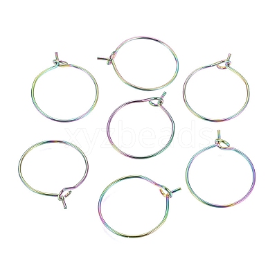 Ion Plating(IP) 316L Surgical Stainless Steel Hoop Earring Findings STAS-G130-03M-16MM-1