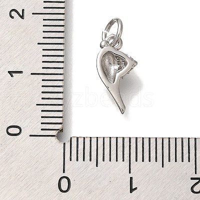 Rack Plating Brass Micro Pave Cubic Zirconia Charms KK-I720-64P-1