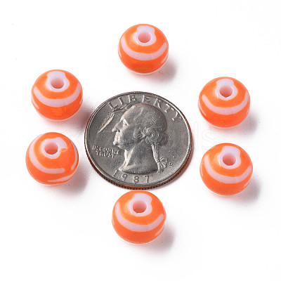 Opaque Striped Acrylic Beads MACR-S373-27A-04-1