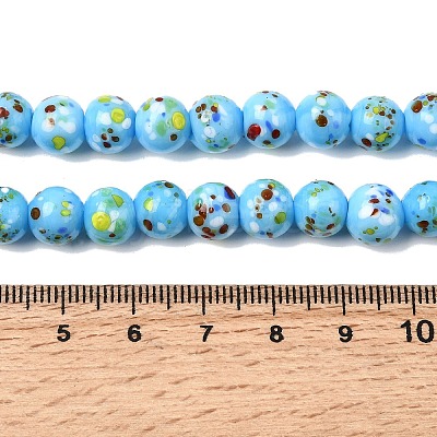 Handmade Lampwork Beads Strands LAMP-H071-01B-08-1
