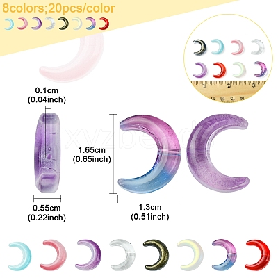 20Pcs Gradient Color Handmade Lampwork Beads LAMP-FS0001-18E-1