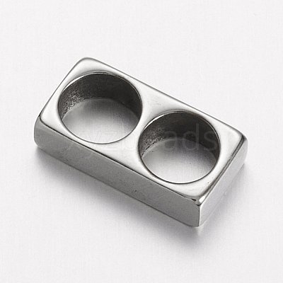Tarnish Resistant 304 Stainless Steel Slide Charms STAS-D166-55P-1