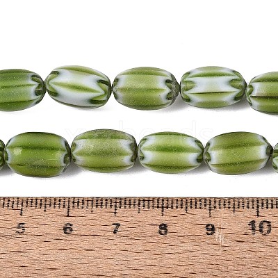 Handmade Millefiori Glass Barrel Beads LA-N002-07B-1