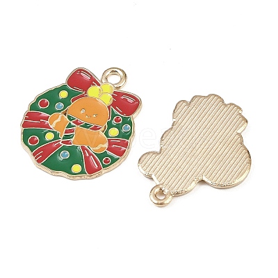 Christmas Alloy Enamel Pendants ENAM-G234-01C-1