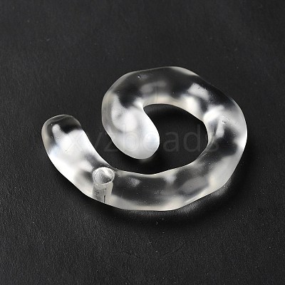 Transparent Resin Alphabet Pendants LS-RESI-C028-02G-1
