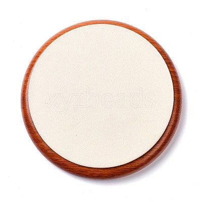 Flat Round Wood Pesentation Jewelry Bracelets Display Tray ODIS-P008-15C-01-1
