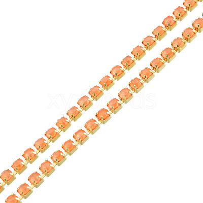 Brass Rhinestone Strass Chains CHC-N017-003B-B04-1