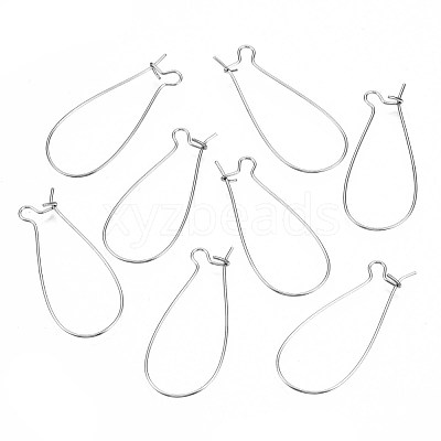 Tarnish Resistant 304 Stainless Steel Hoop Earring Findings STAS-S117-008F-01-1