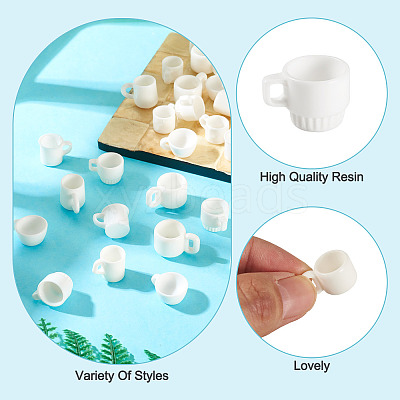 35Pcs 7 Styles Resin Cup Miniature Ornaments DOLL-TA0001-02-1