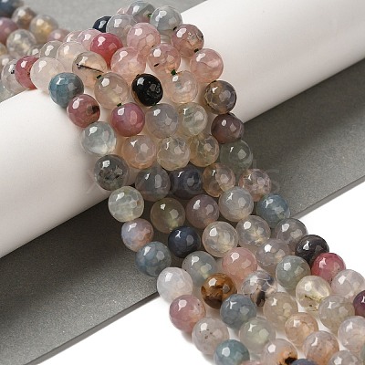 Dyed & Heated Natural Dragon Veins Agate Beads Strands G-P539-A01-12-1