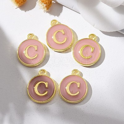 Golden Plated Alloy Enamel Charms X-ENAM-S118-07C-1