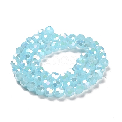 Imitation Jade Glass Beads Stands EGLA-A035-J8mm-B09-1