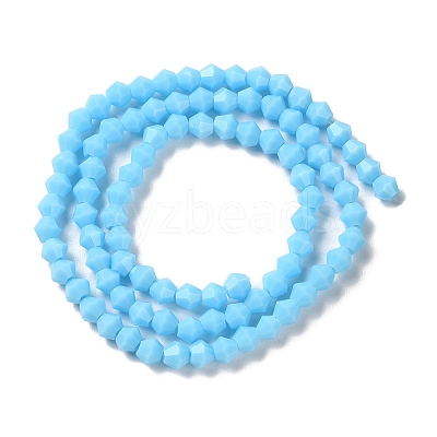 Opaque Solid Color Imitation Jade Glass Beads Strands EGLA-A039-P4mm-D12-1