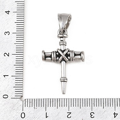 304 Stainless Steel Pendants STAS-C164-01A-AS-1