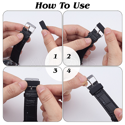 18Pcs 18 Styles Silicone Replacement Watch Band Strap Loops FIND-DR0001-82-1