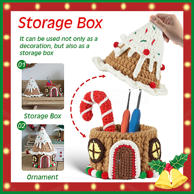 1Set Christmas Theme DIY Crochet Kit for Beginners DIY-SC0027-78B-1