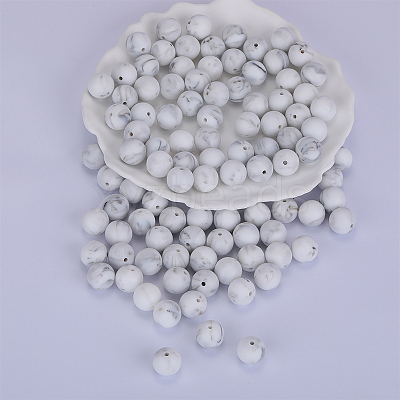 Round Silicone Focal Beads SI-JX0046A-63-1