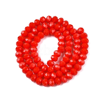Opaque Solid Color Imitation Jade Glass Beads Strands EGLA-A044-P6mm-D22-1
