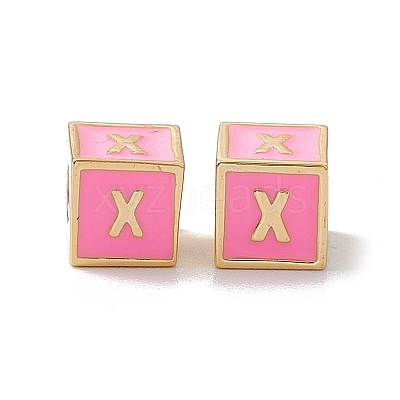 Rack Plating Brass Enamel Beads KK-B060-04G-05X-1