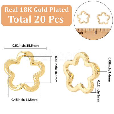 20Pcs Alloy Bead Frame FIND-SC0017-73G-1