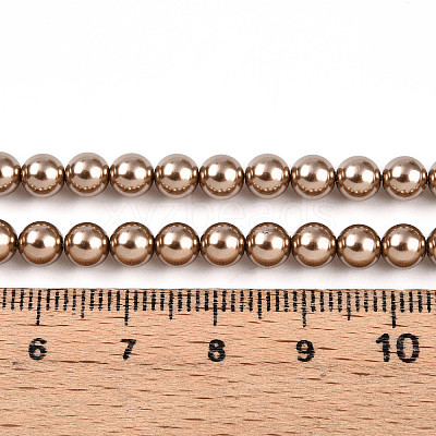 Baking Paint Pearlized Glass Pearl Bead Strands HY-N002-5mm-A06-1