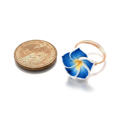 Handmade Polymer Clay Rings RJEW-TA00201-1