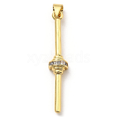 Brass with Cubic Zirconia Pendants KK-K341-31G-1