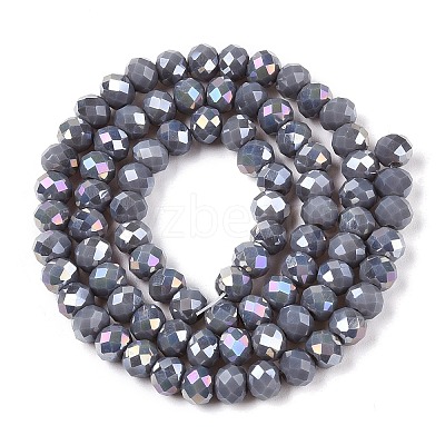 Electroplate Glass Beads Strands EGLA-A044-P6mm-B10-1