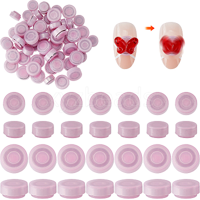 60Pcs 2 Styles Iron with Plastic Cabochons KY-FH0001-51A-1