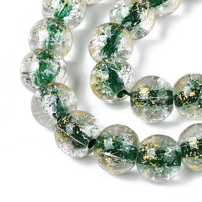 Crackle Transparent Glass Beads Strands X1-GLAA-N030-8mm-01F-1