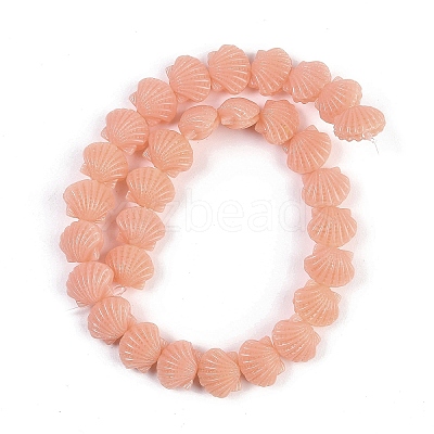 Synthetic Coral Dyed Carved Beads Strands CORA-K009-05A-04-1