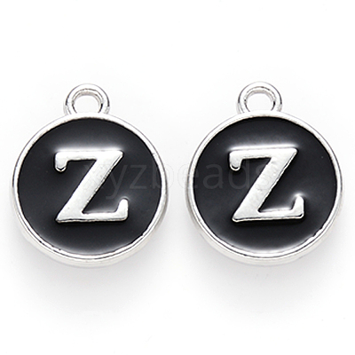 Platinum Plated Alloy Charms LS-ENAM-S118-02Z-P-1