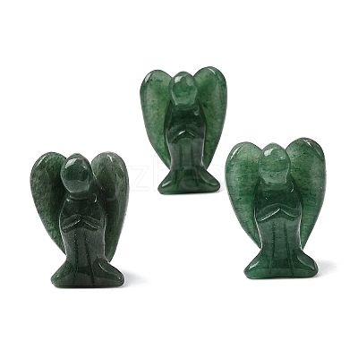 Natural Green Aventurine Angel Figurine DJEW-N006-01A-30-1