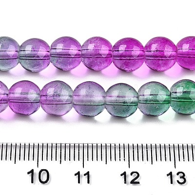 Baking Paint Transparent Glass Beads X-DGLA-M001-8mm-06-1