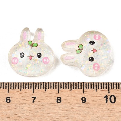 Printed Translucent Epoxy Resin Cabochons RESI-XCP0002-63A-1