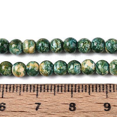 Baking Paint Glass Beads Strands X-DGLA-N016-4mm-07-1