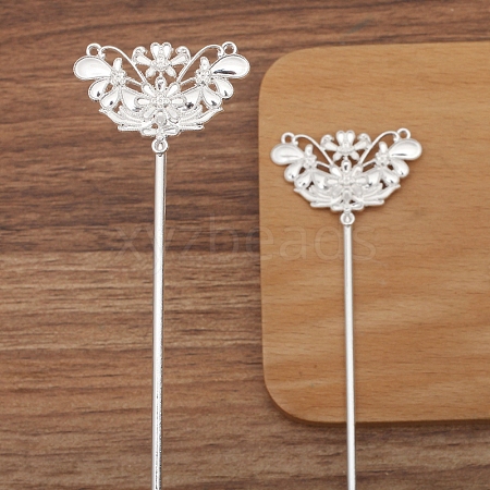 Alloy Hair Stick Findings for Women PW-WG43FC0-02-1