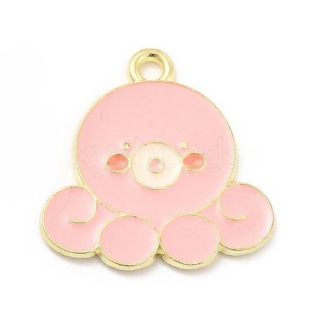 Sea Animal Alloy Enamel Pendants ENAM-D041-07C-1