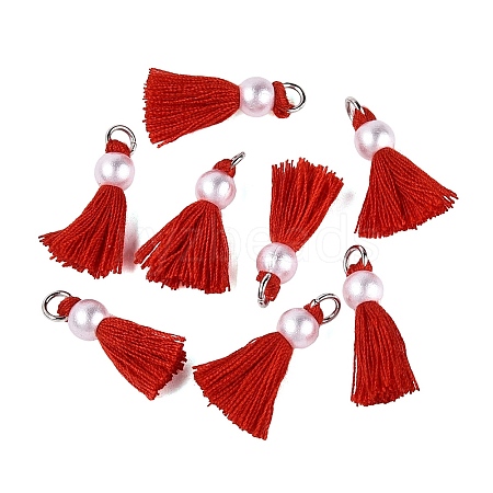 Polycotton(Polyester Cotton) Tassel Pendant Decorations FIND-T052-13I-1