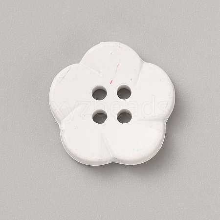 Spray Painted Plastic Buttons FIND-WH0152-394B-10-1